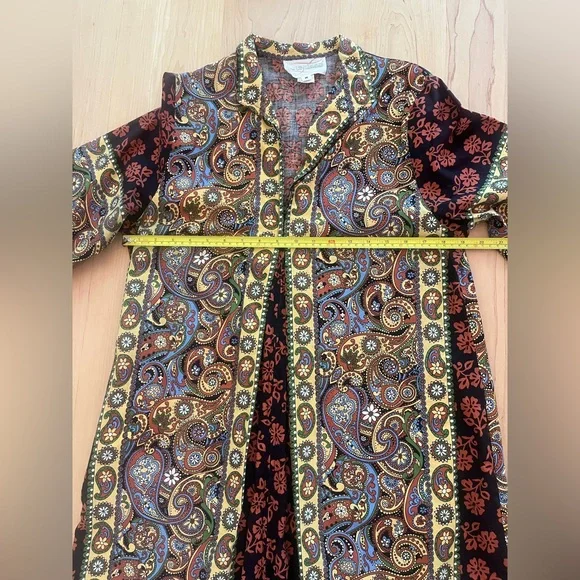 [Loungees] Vintage Paisley Cotton Kaftan House Dress - Picture 4 of 15